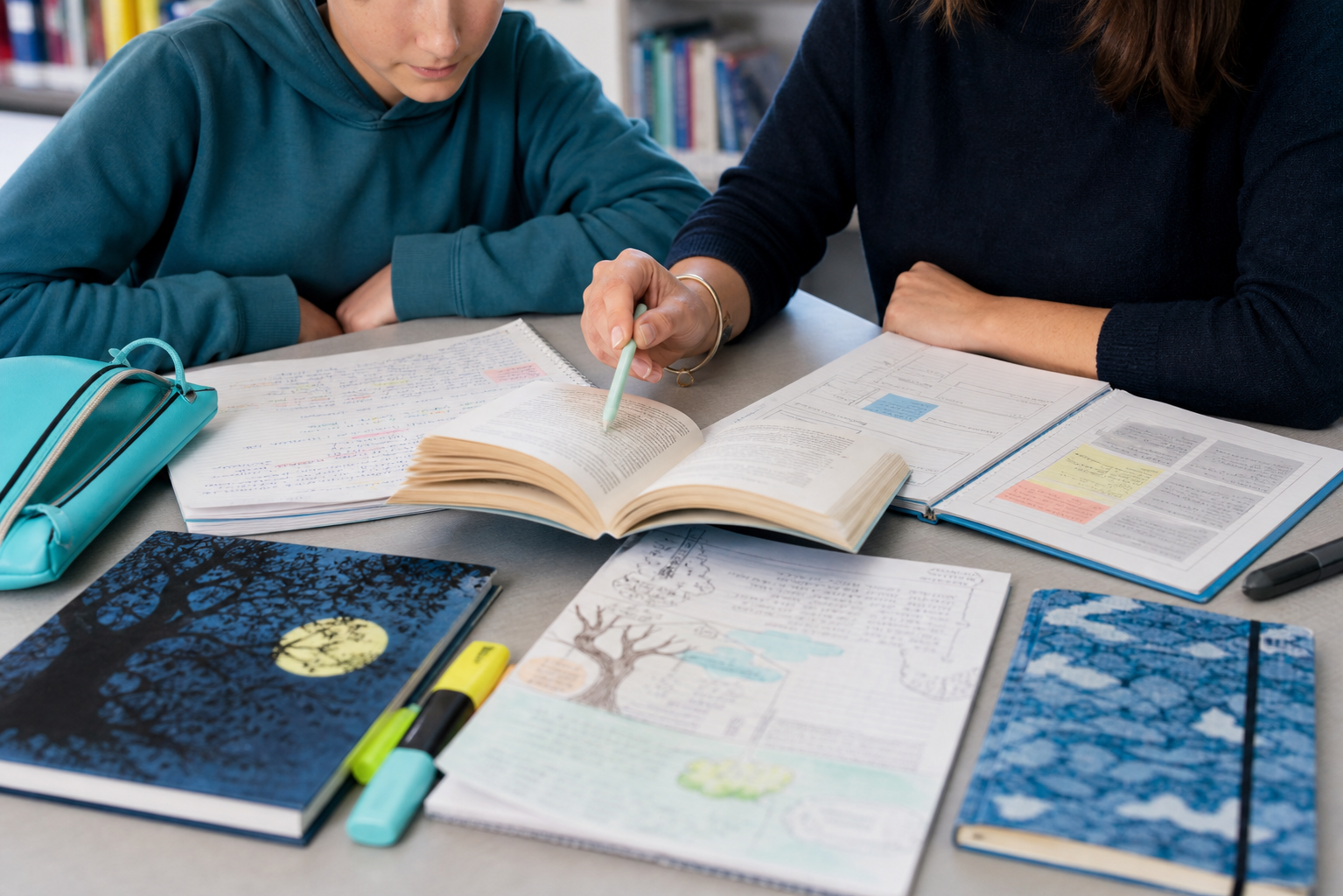 Year 7 students developing reading, vocabulary and writing confidence with tutor support
