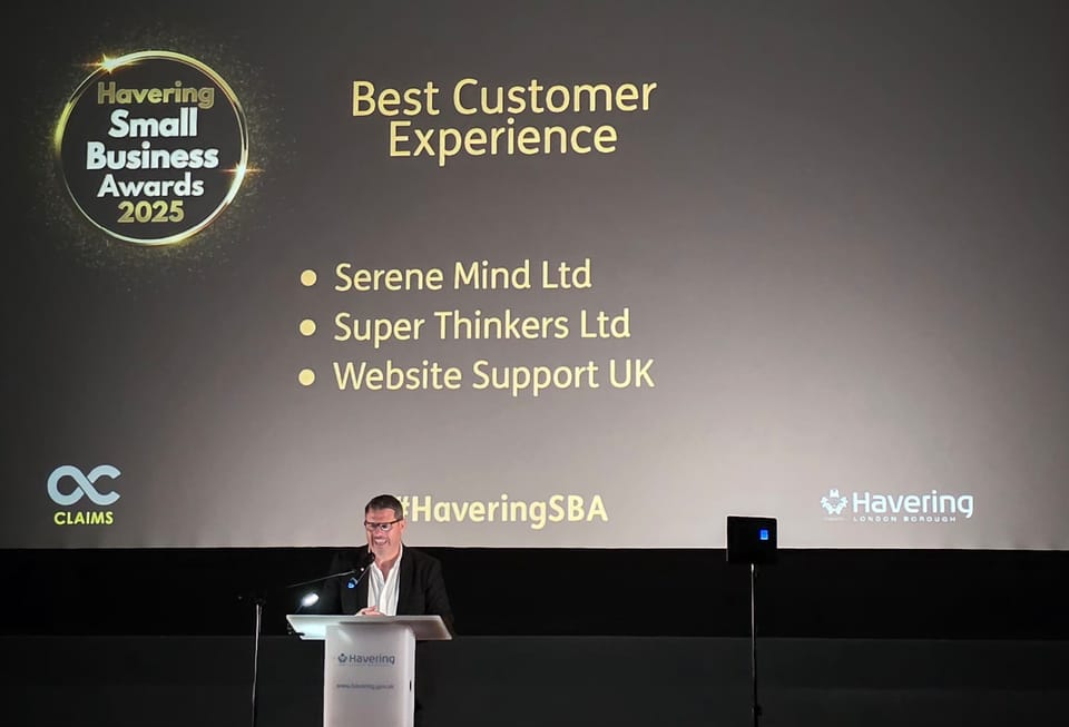 Proud Finalists for Best Customer Experience in Havering